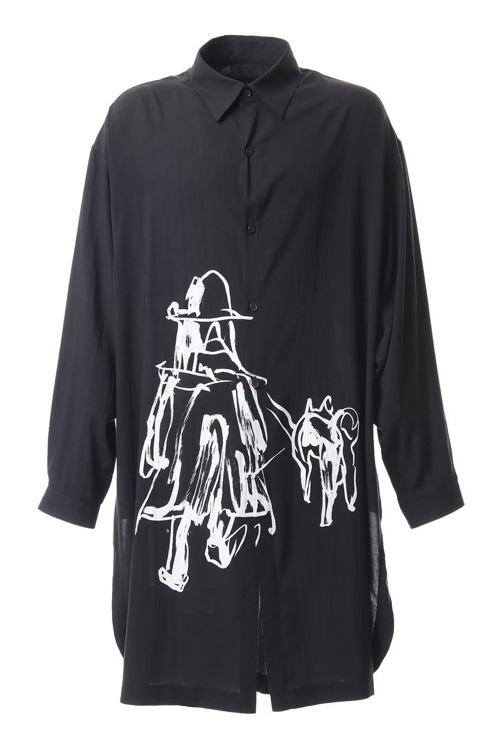 Hem round Walk Art Long shirts
