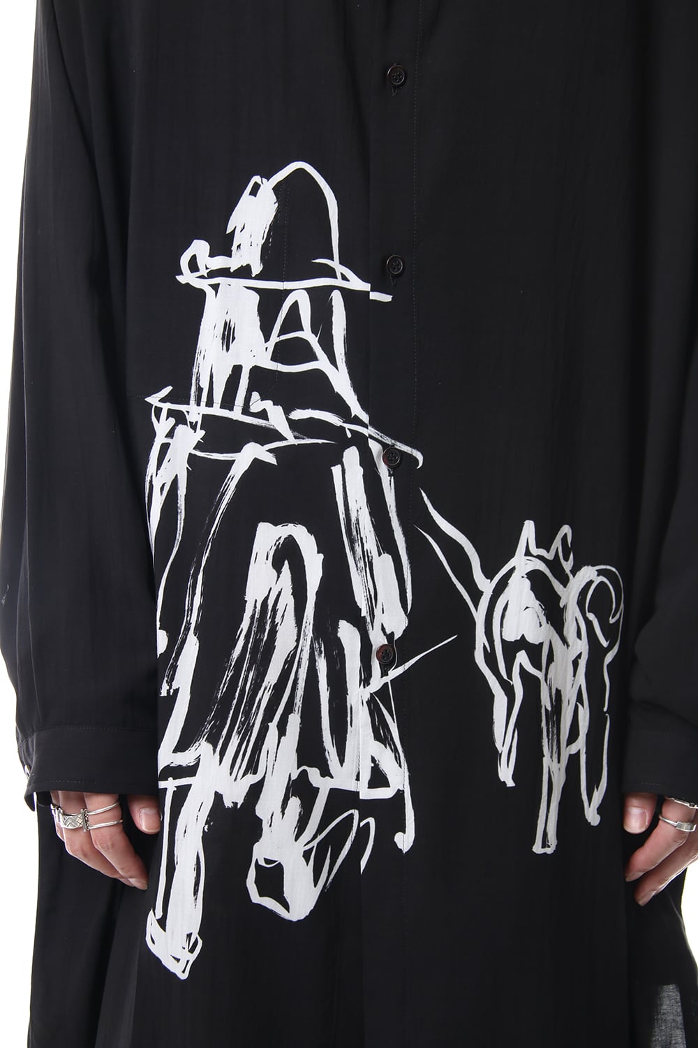 Hem round Walk Art Long shirts