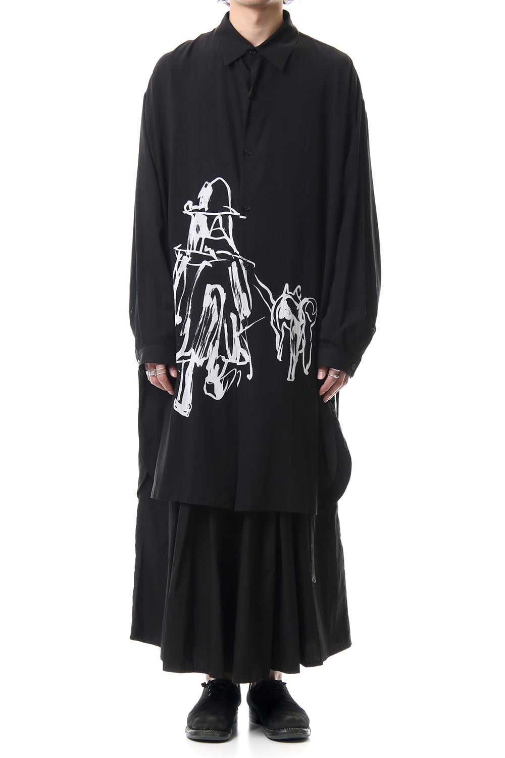 Hem round Walk Art Long shirts