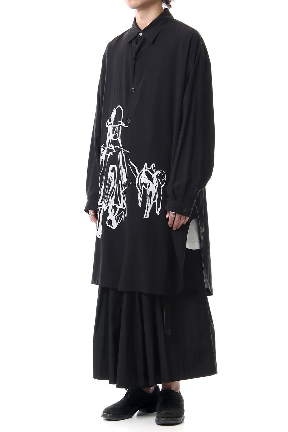 Hem round Walk Art Long shirts