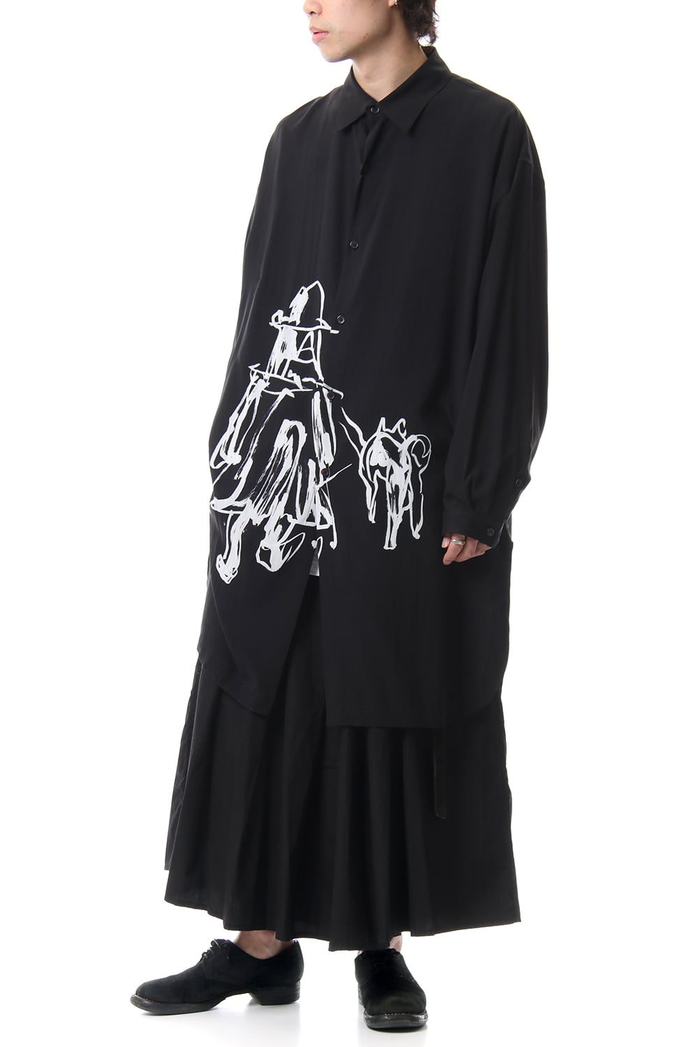 Hem round Walk Art Long shirts