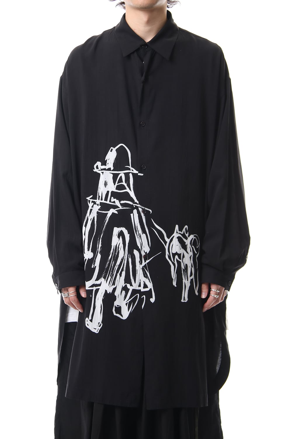 Hem round Walk Art Long shirts