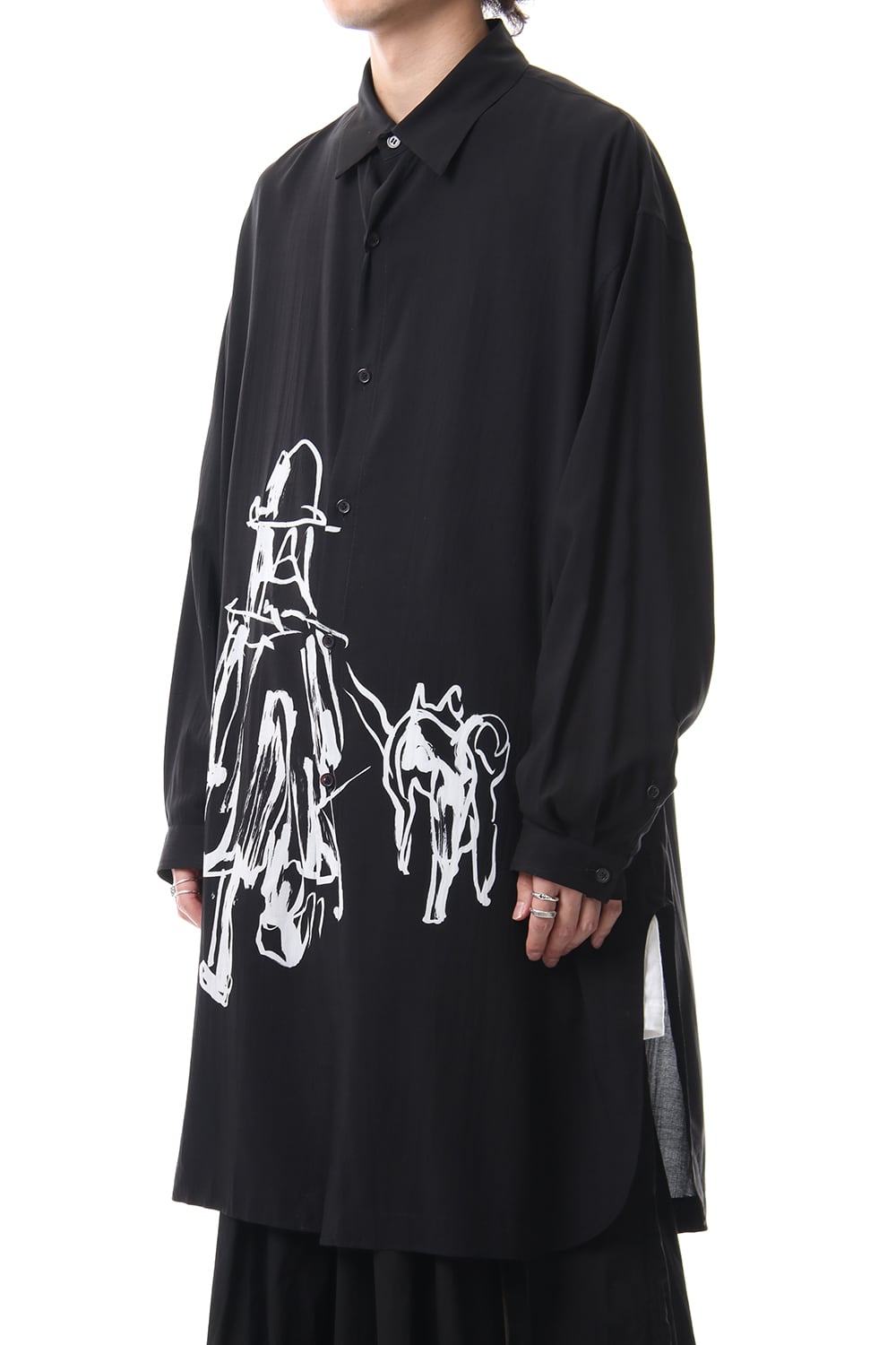 Hem round Walk Art Long shirts