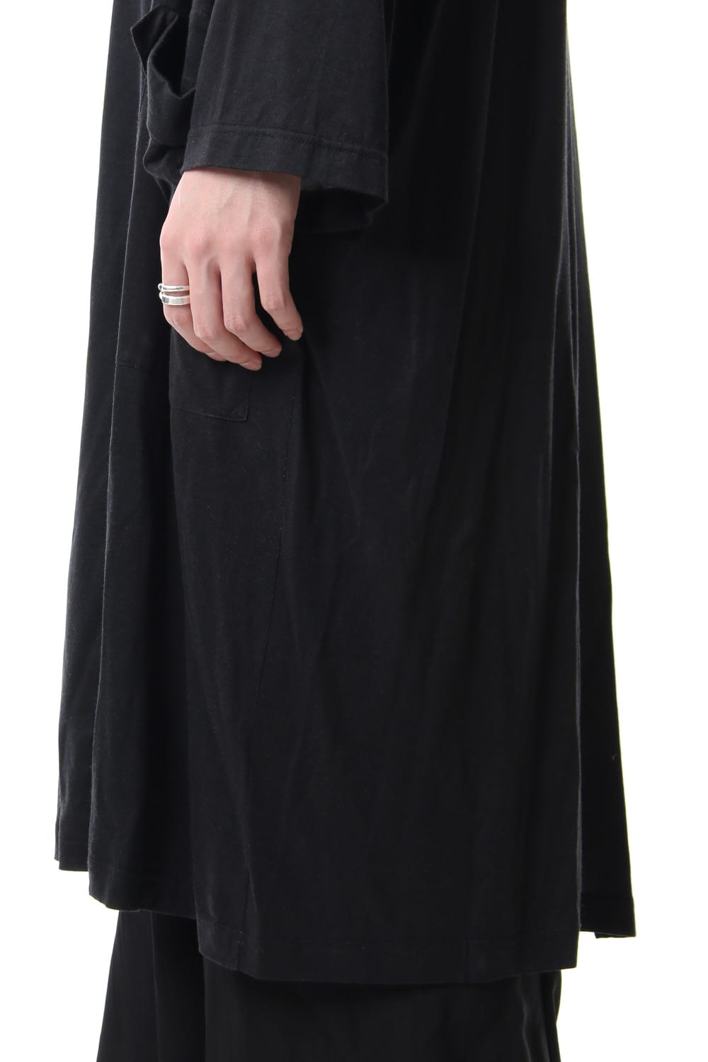 Open collar Half depart Left sleeve print Long shirts