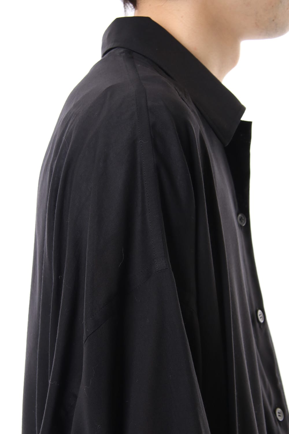 Open collar Half depart Left sleeve print Long shirts