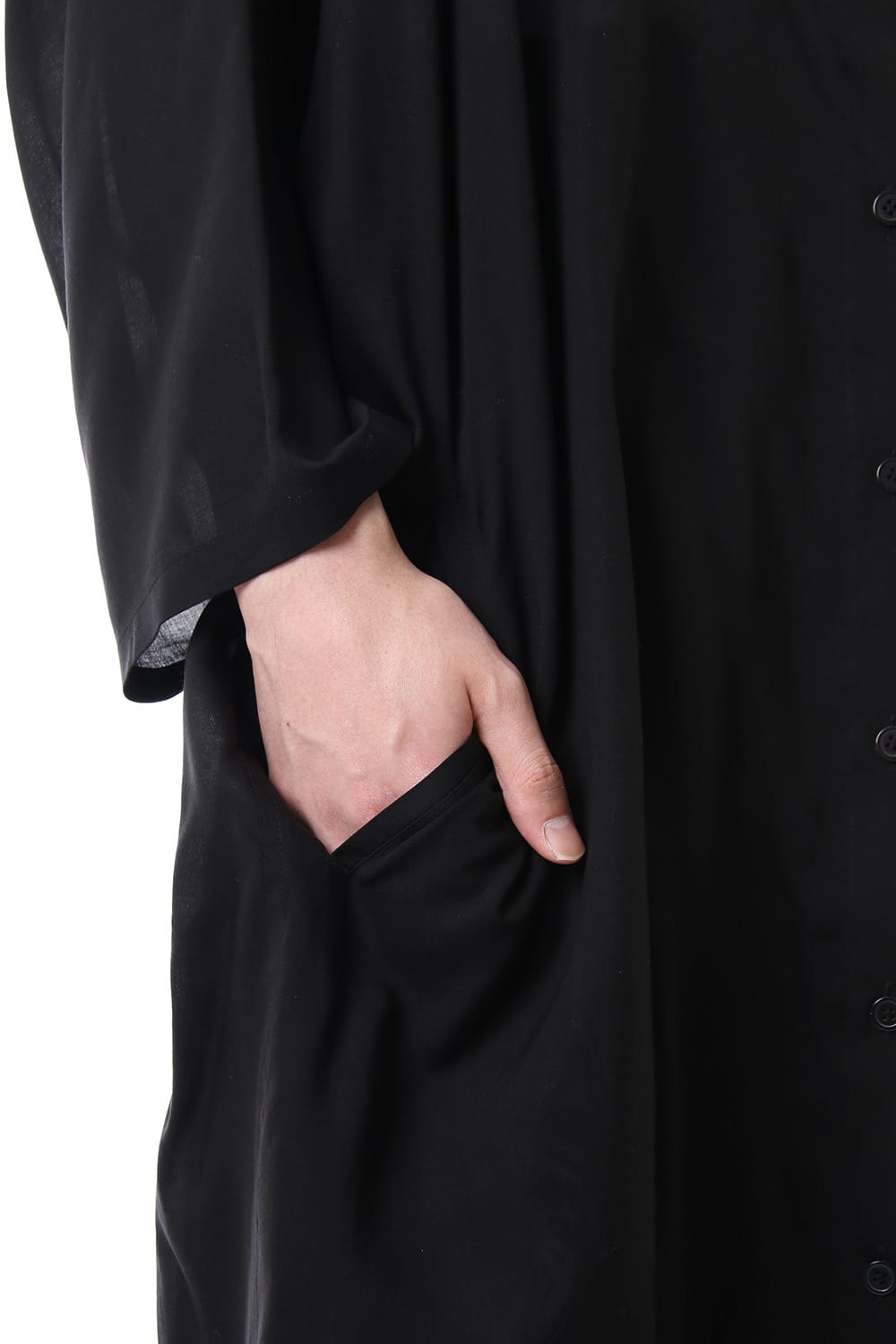 Open collar Half depart Left sleeve print Long shirts