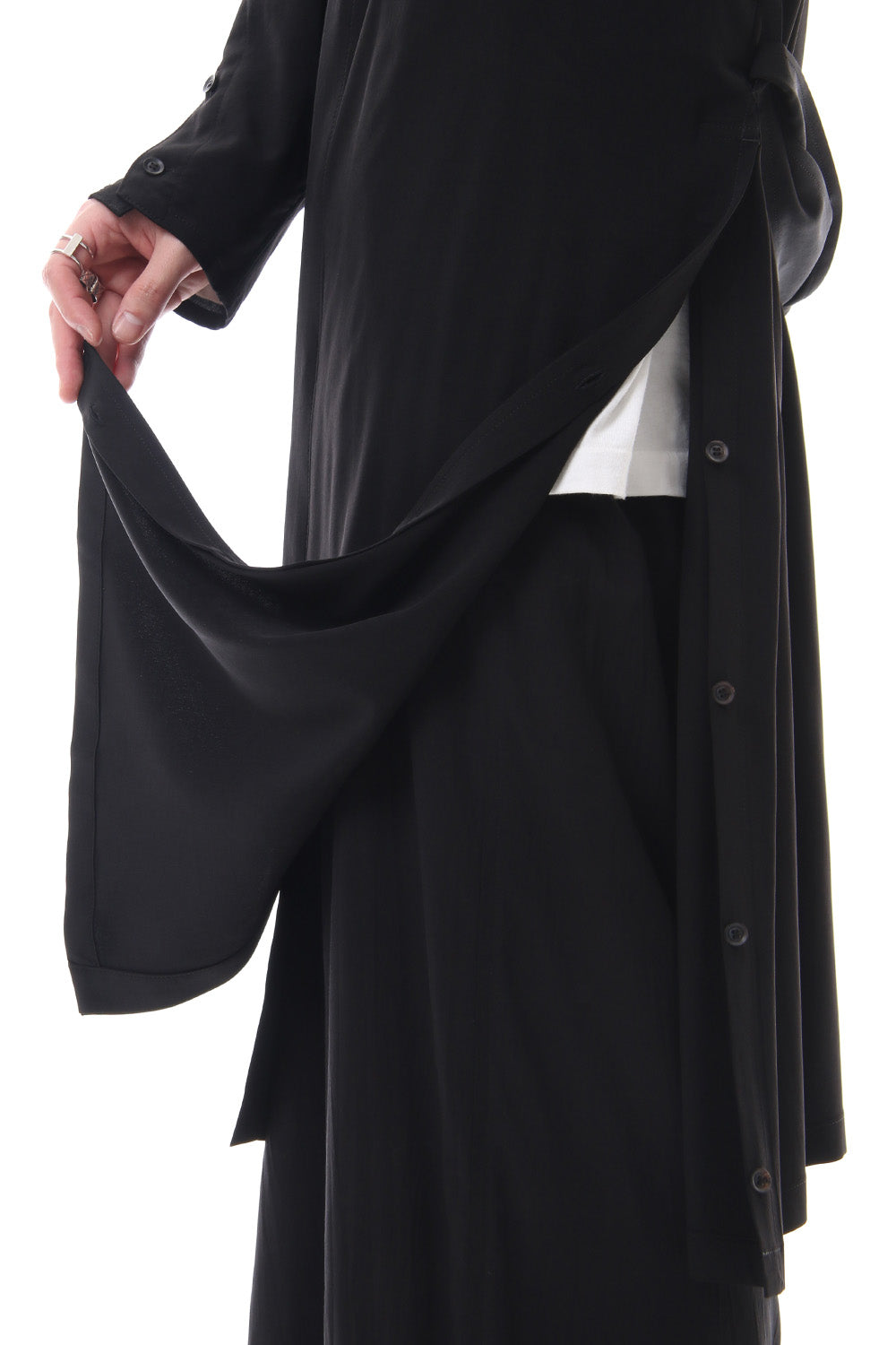 Open Button Long Shirt