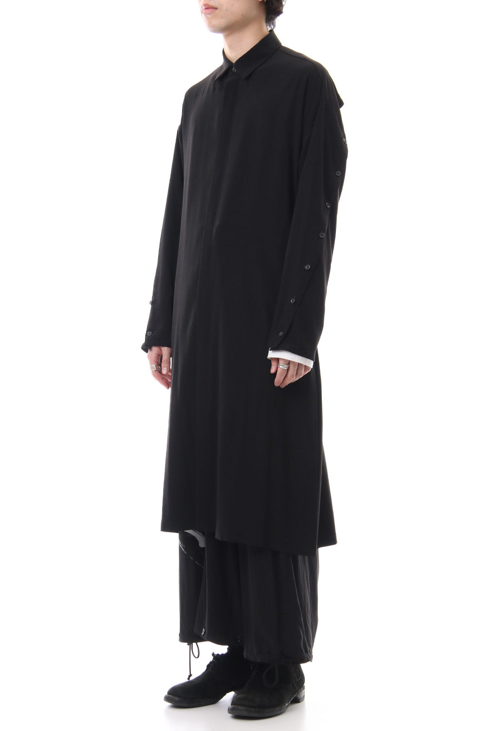 Open Button Long Shirt