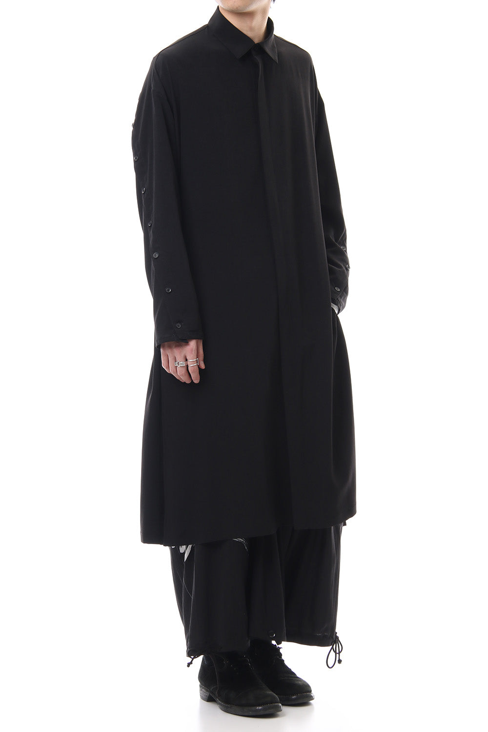 Open Button Long Shirt