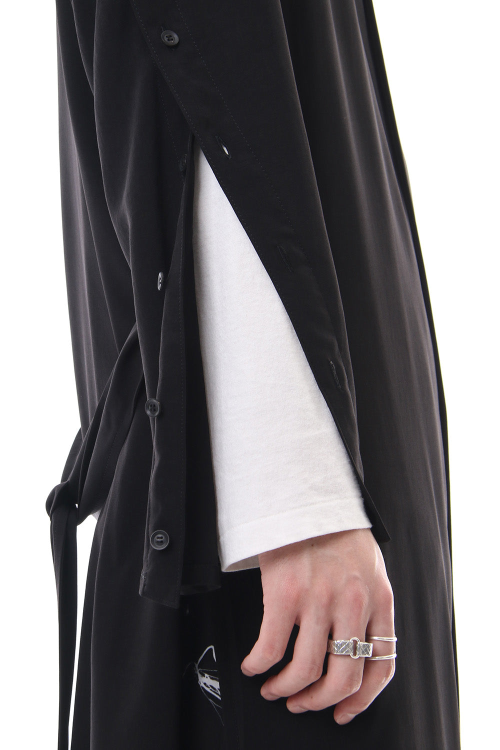 Open Button Long Shirt