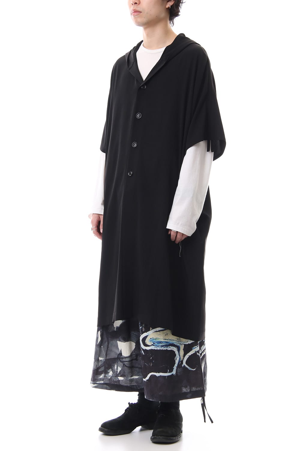 French Sleeve Hoodie Coat