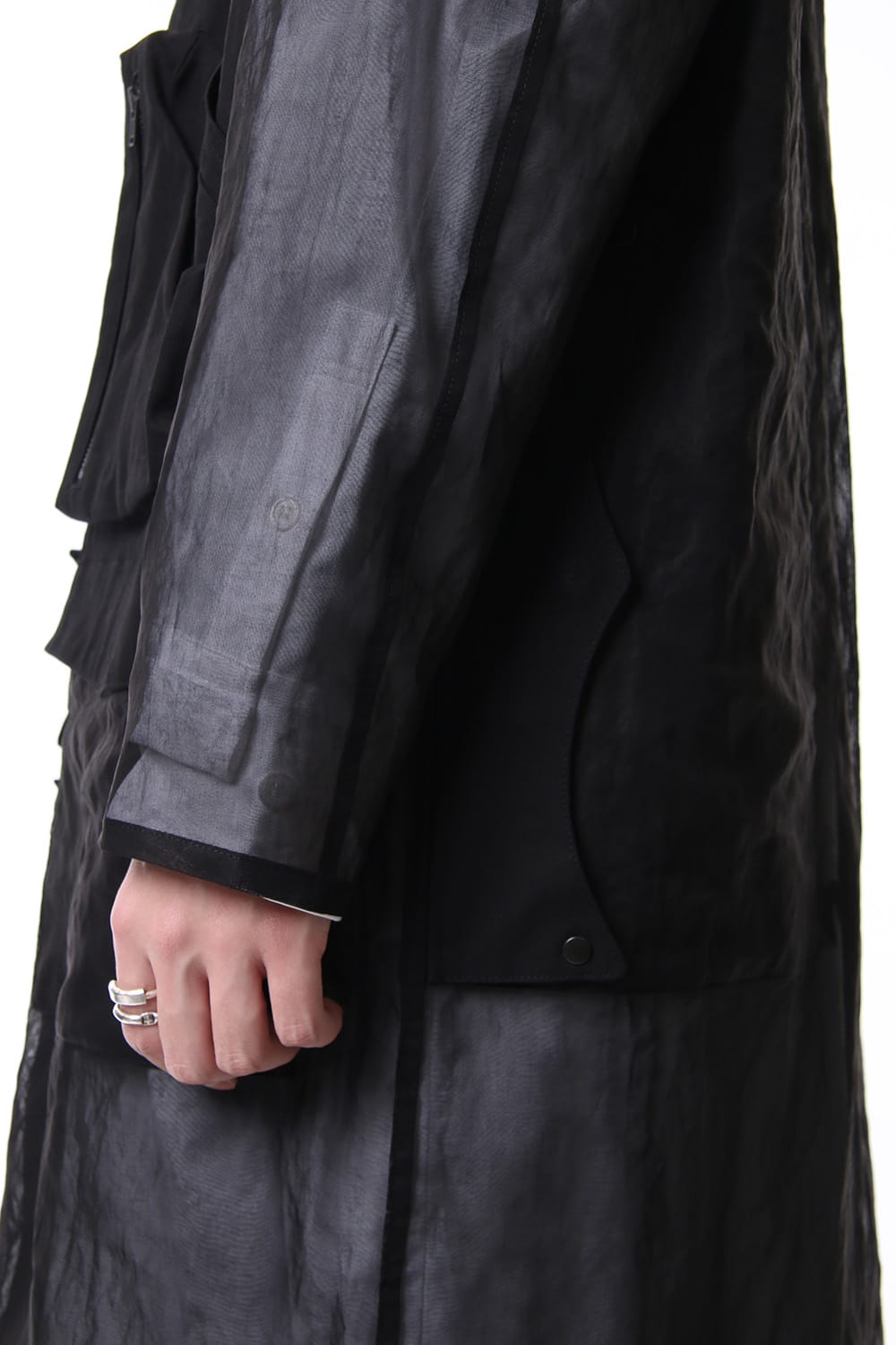 Multi Pocket Hoodie Coat