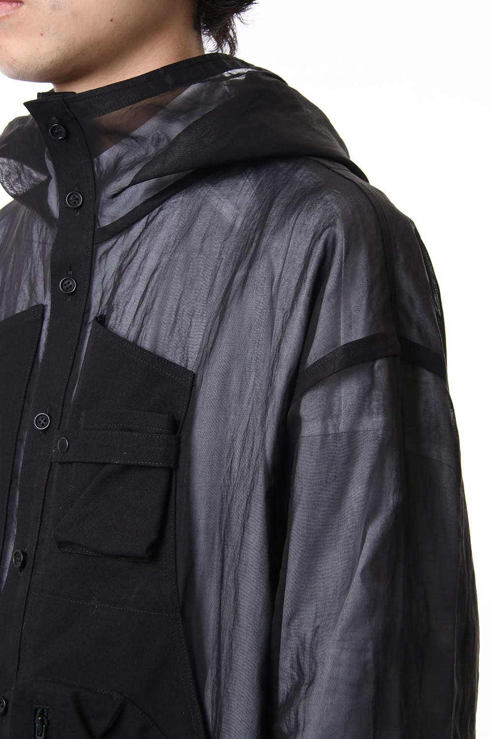 Multi Pocket Hoodie Coat