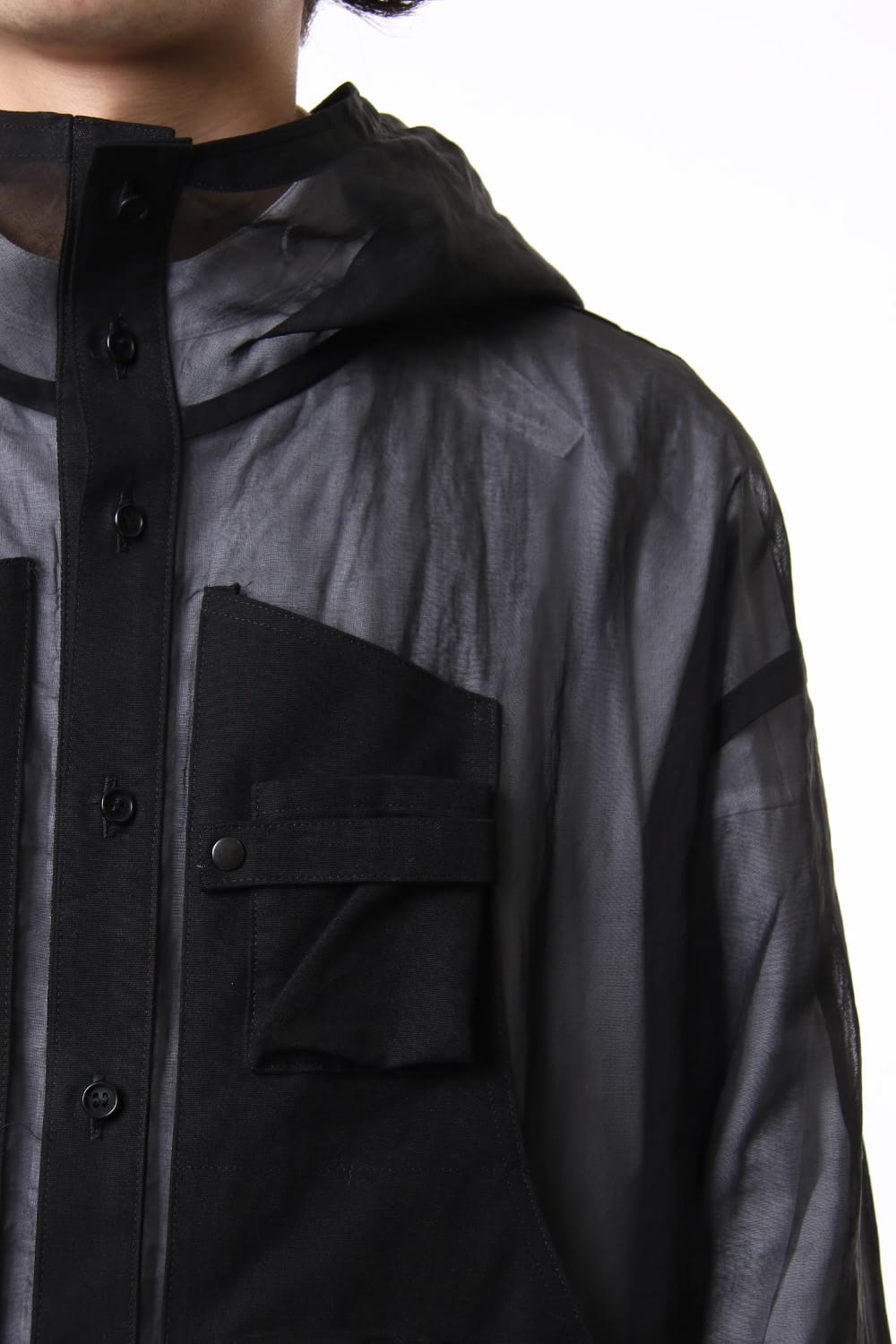 Multi Pocket Hoodie Coat