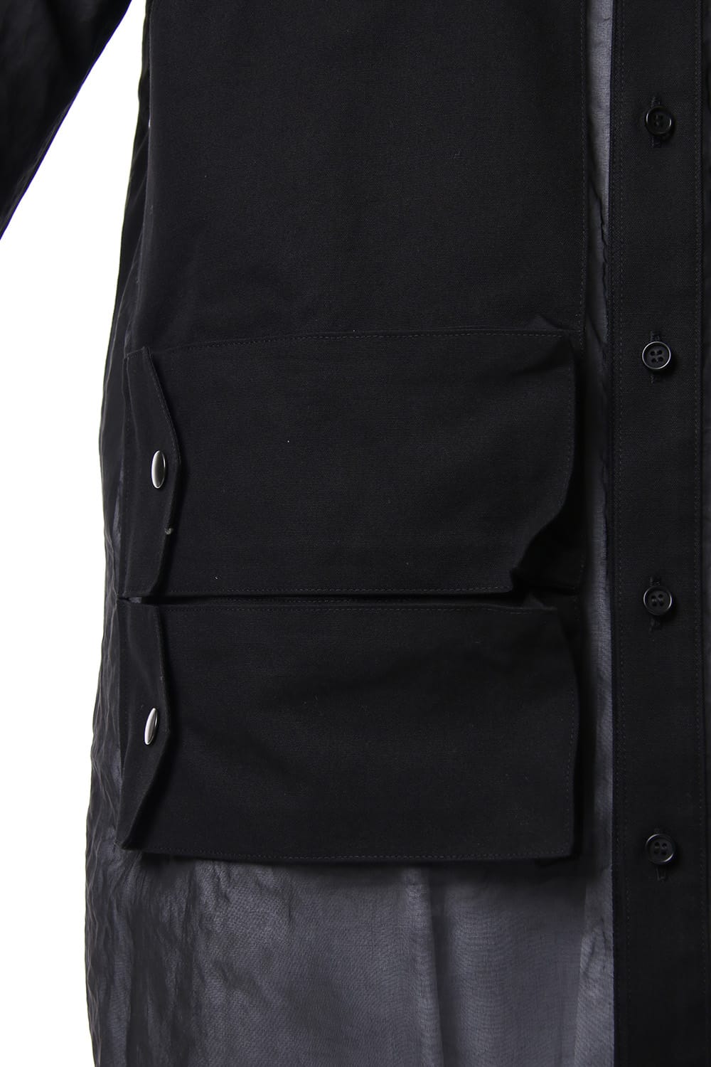 Multi Pocket Hoodie Coat