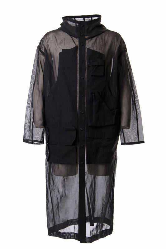 Multi Pocket Hoodie Coat