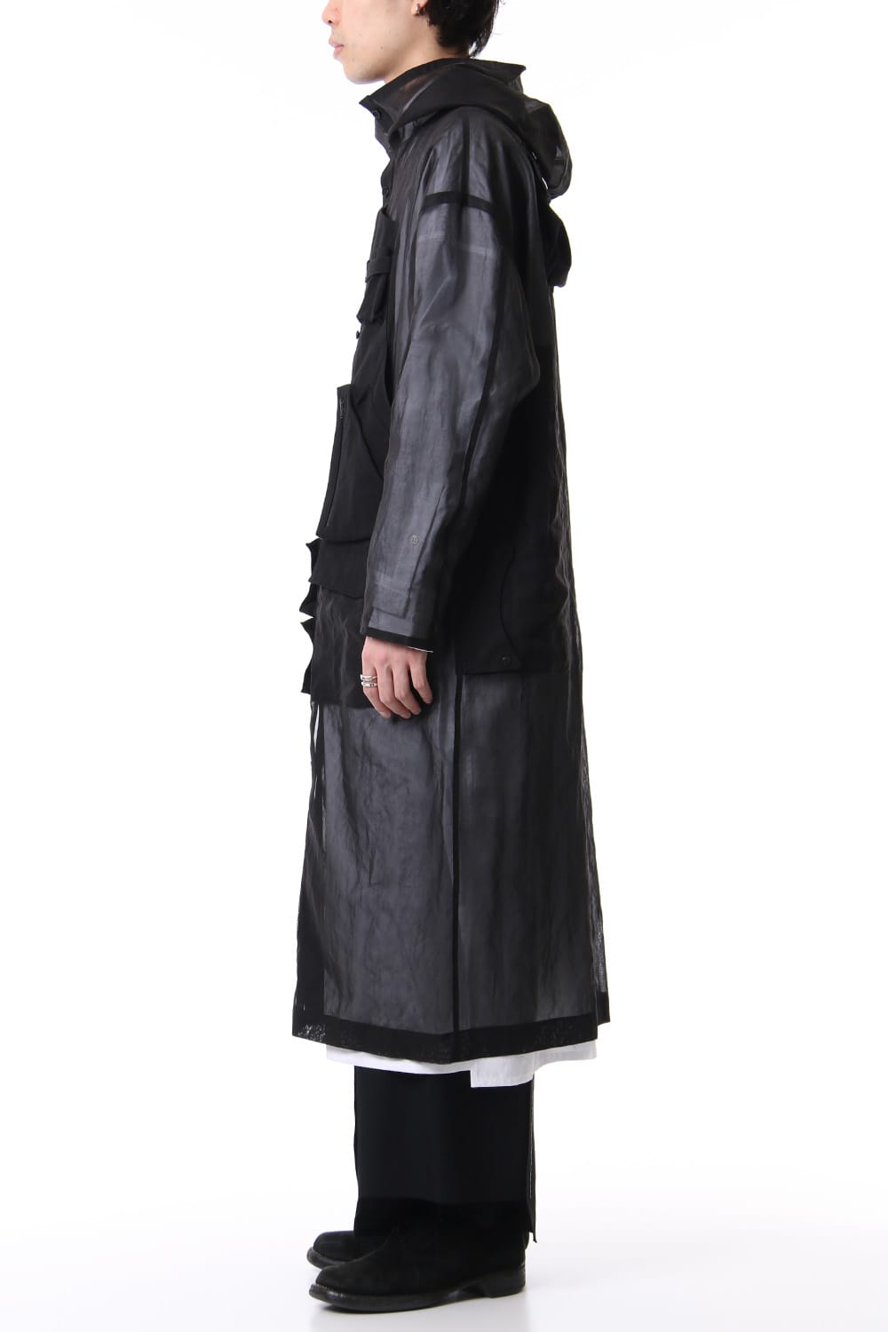 Multi Pocket Hoodie Coat