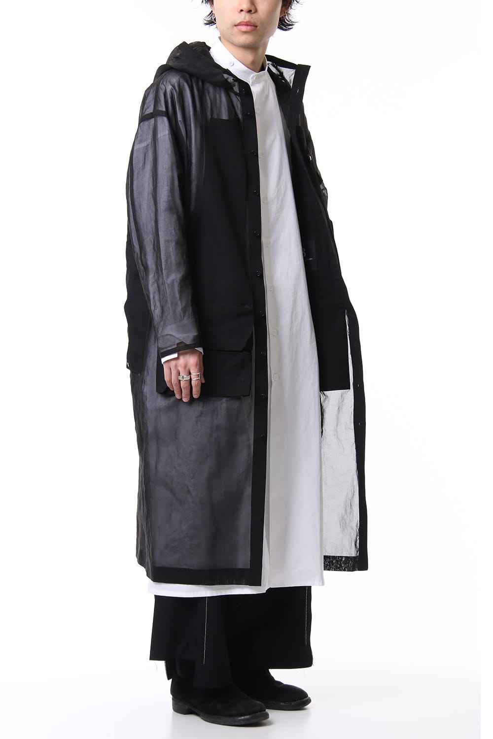 Multi Pocket Hoodie Coat