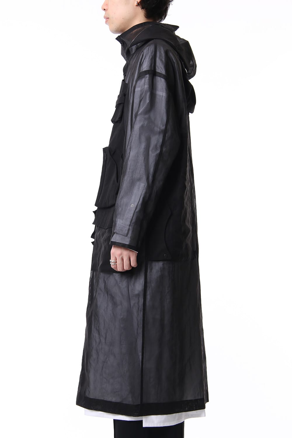 Multi Pocket Hoodie Coat