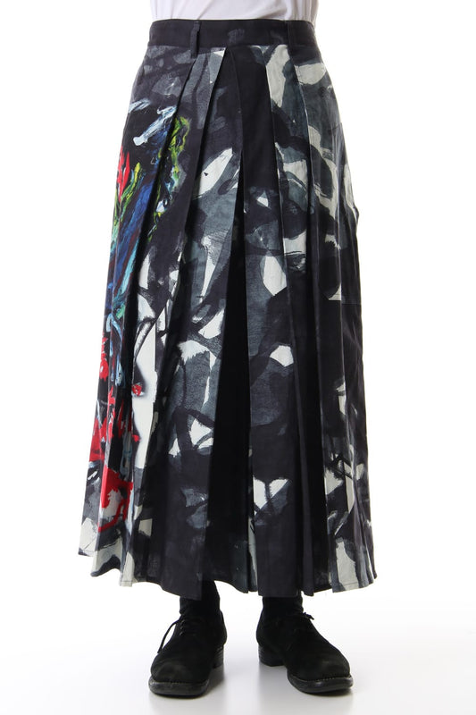 もう何も Right art Hakama Pants