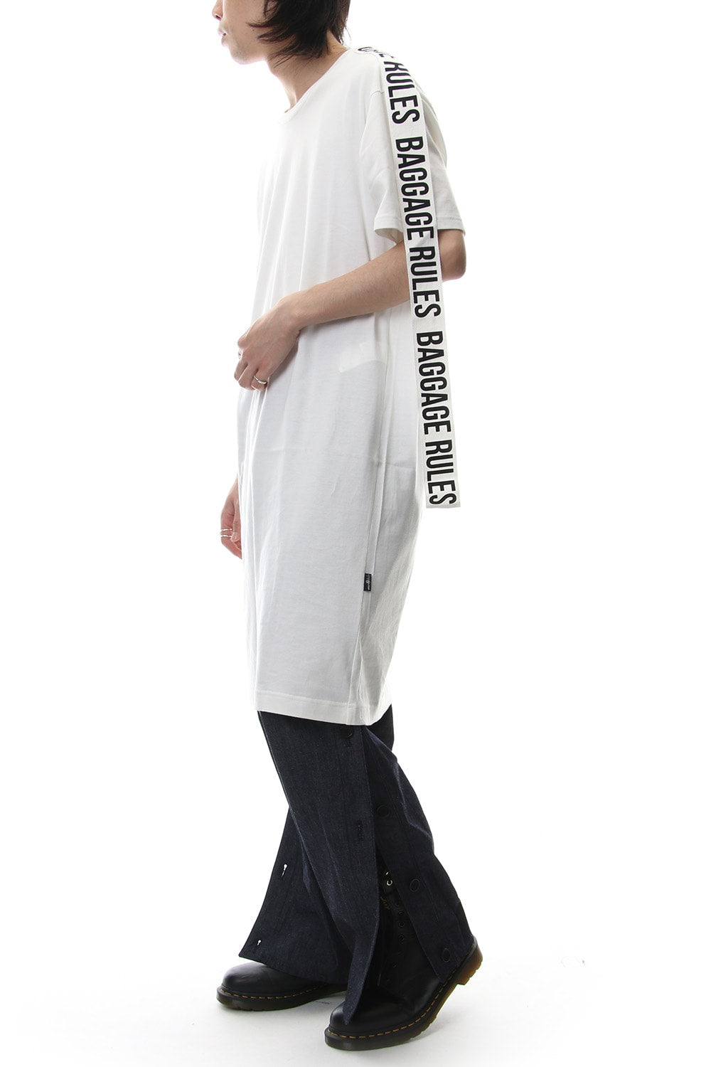 Slit button Wide Pants