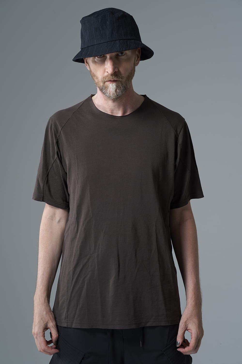 Short sleeve japanese paper jersey charcoal dyed  Charcoal