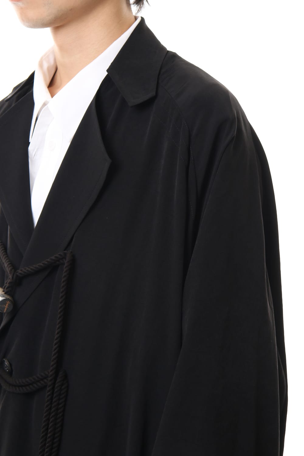 Dechine fabric Side gather Coat