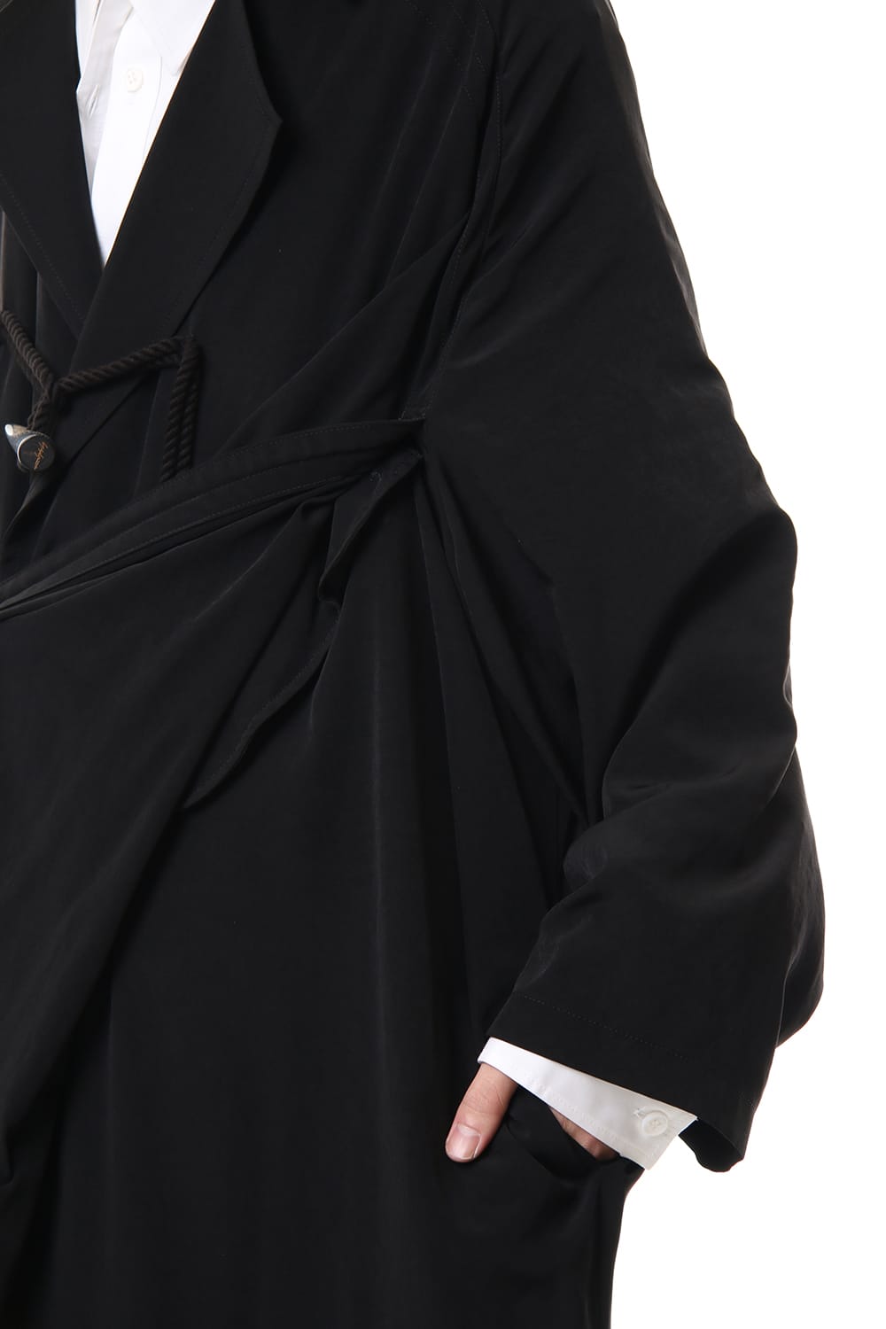 Dechine fabric Side gather Coat