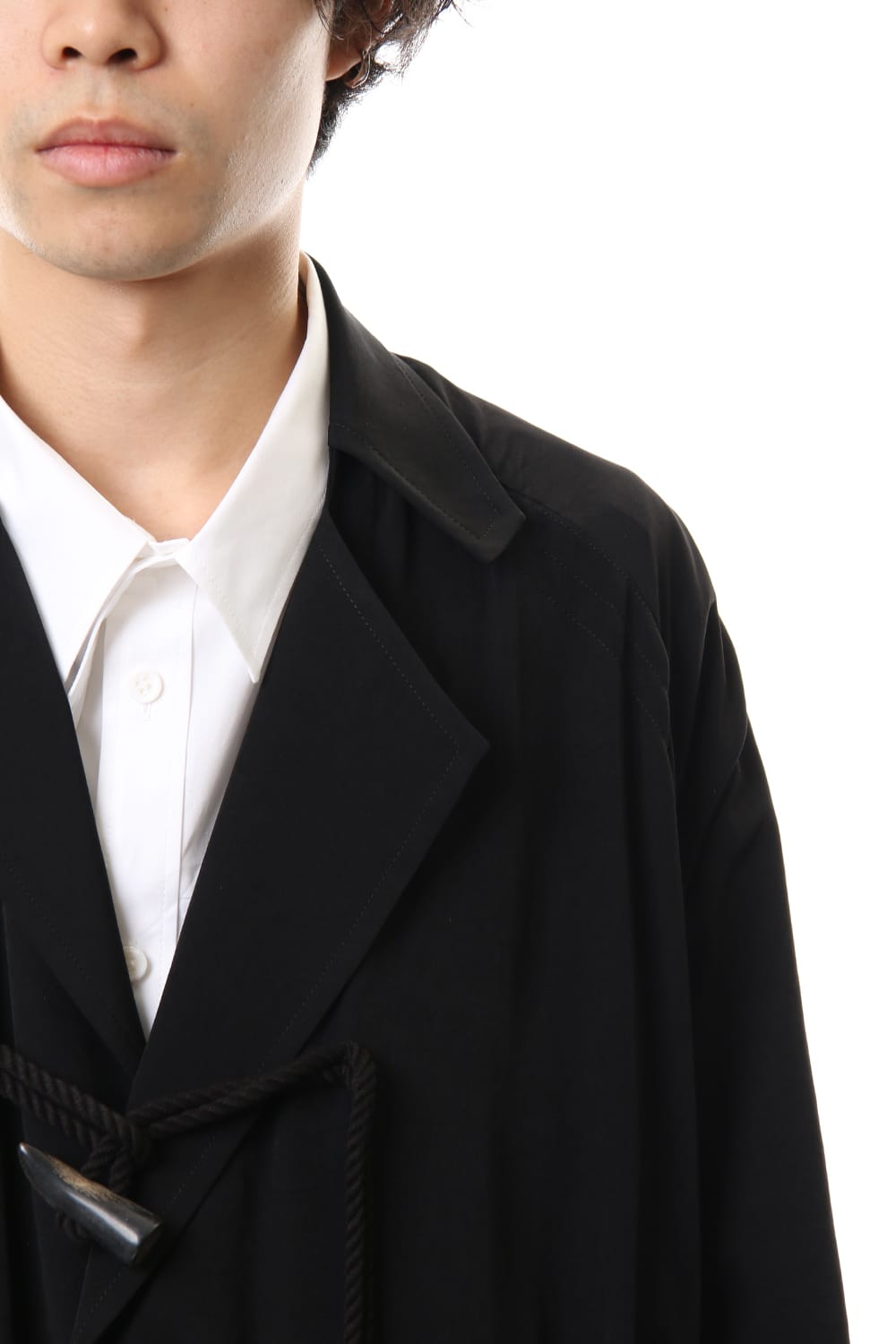 Dechine fabric Side gather Coat