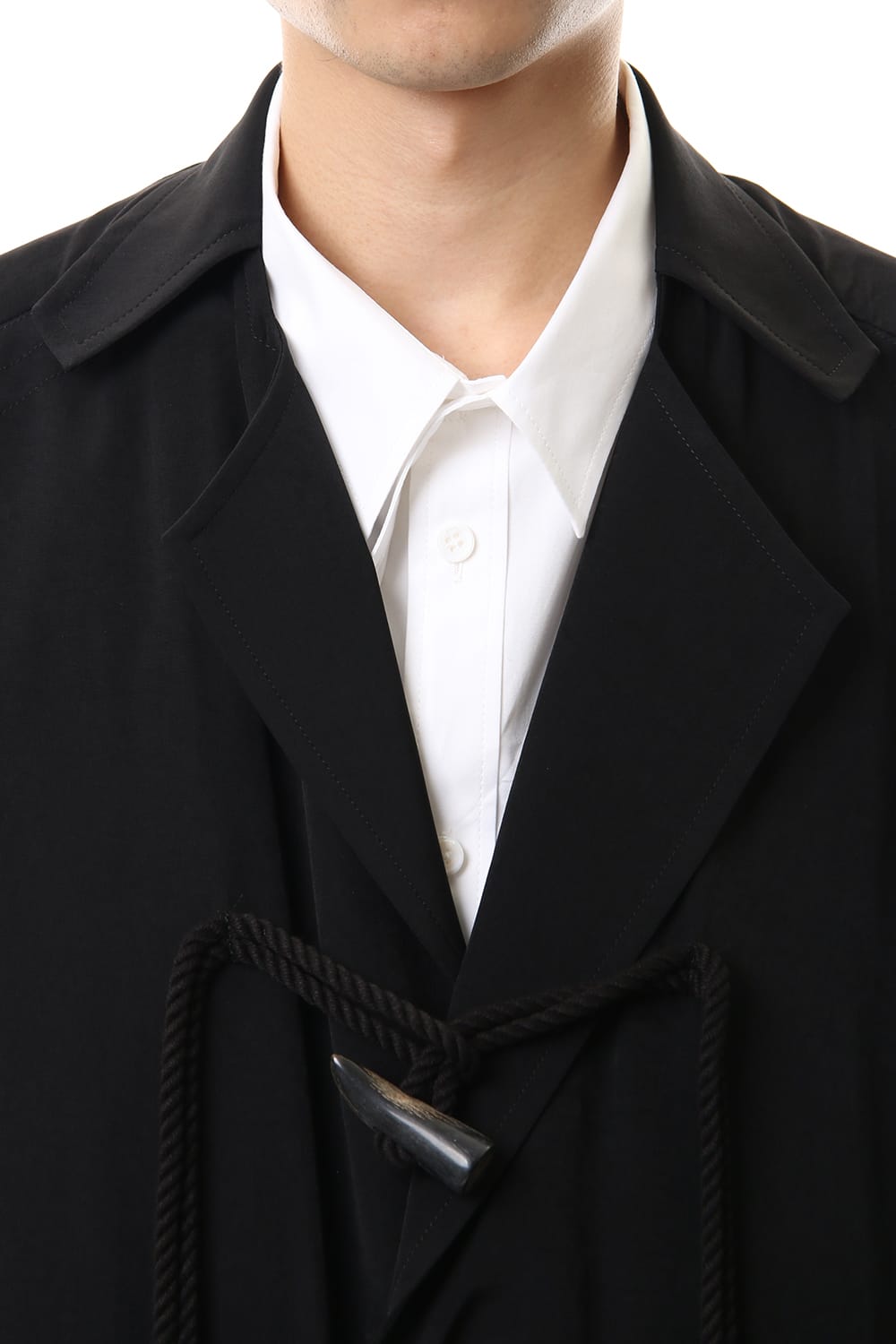 Dechine fabric Side gather Coat