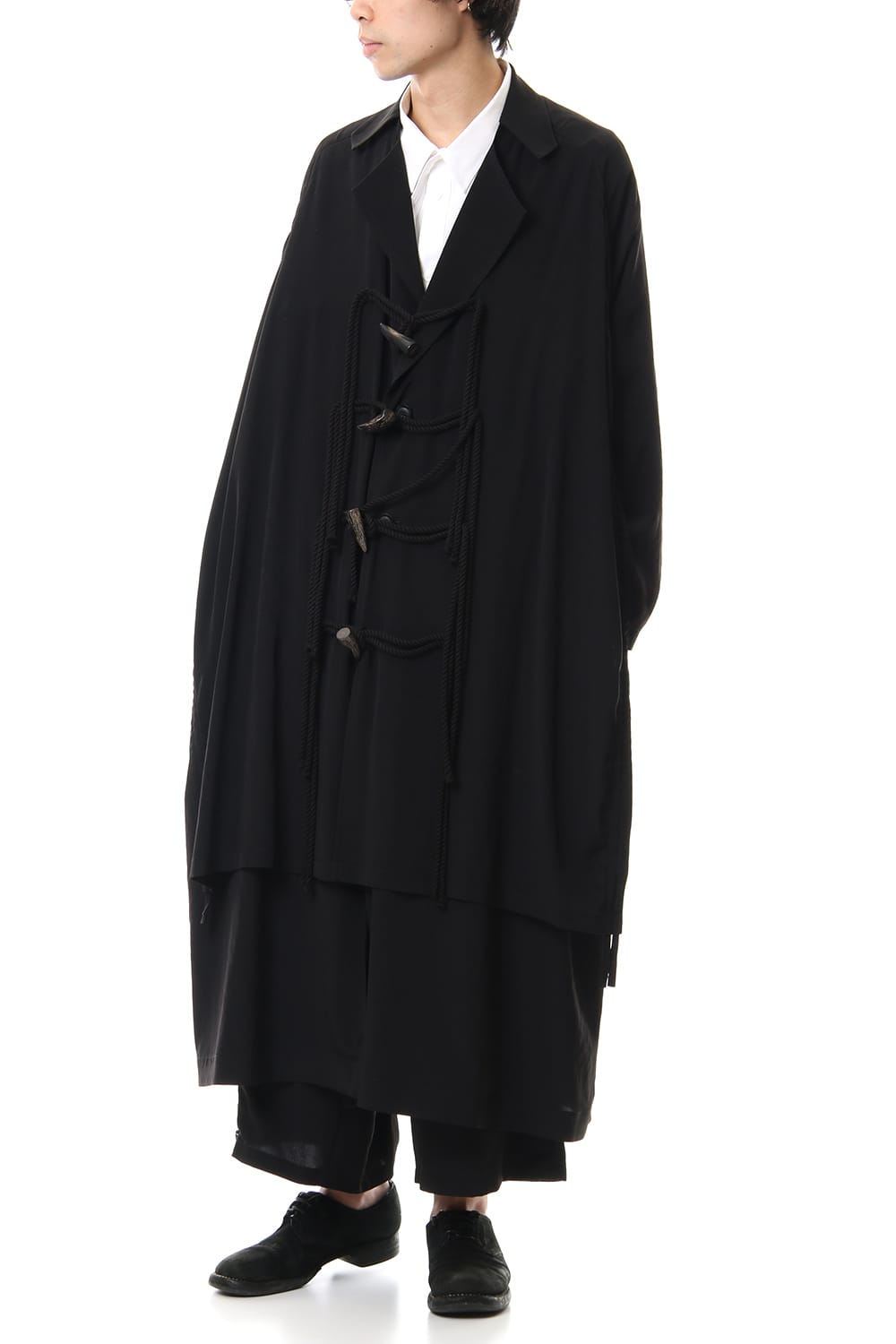 Dechine fabric Side gather Coat