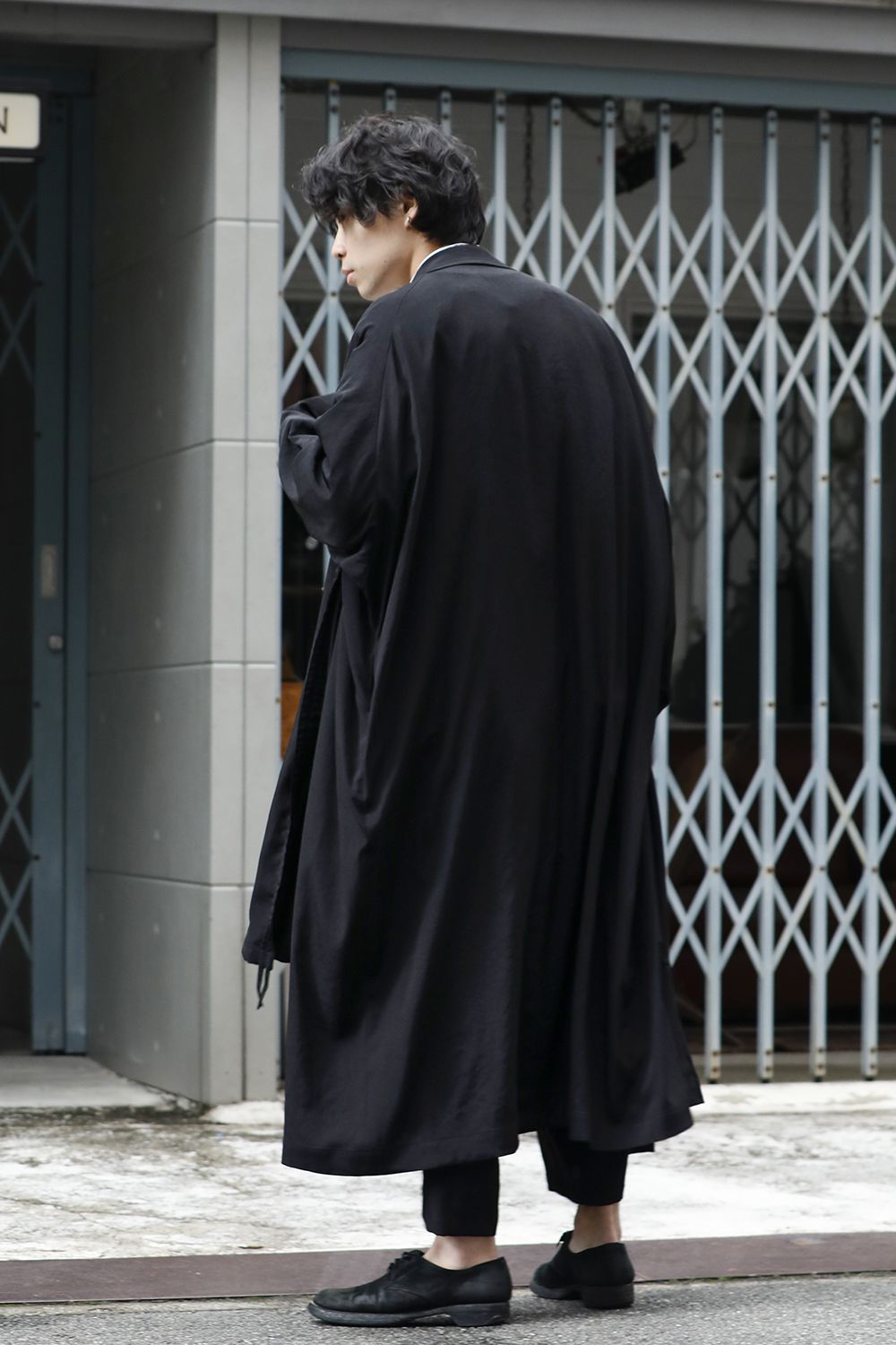 Dechine fabric Side gather Coat