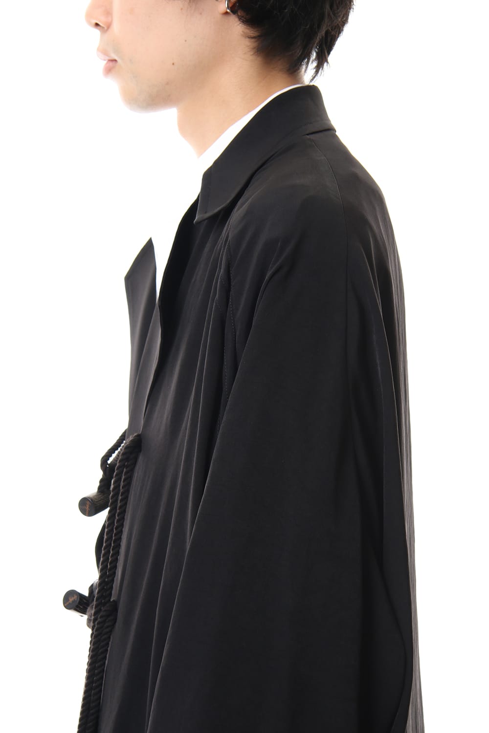 Dechine fabric Side gather Coat