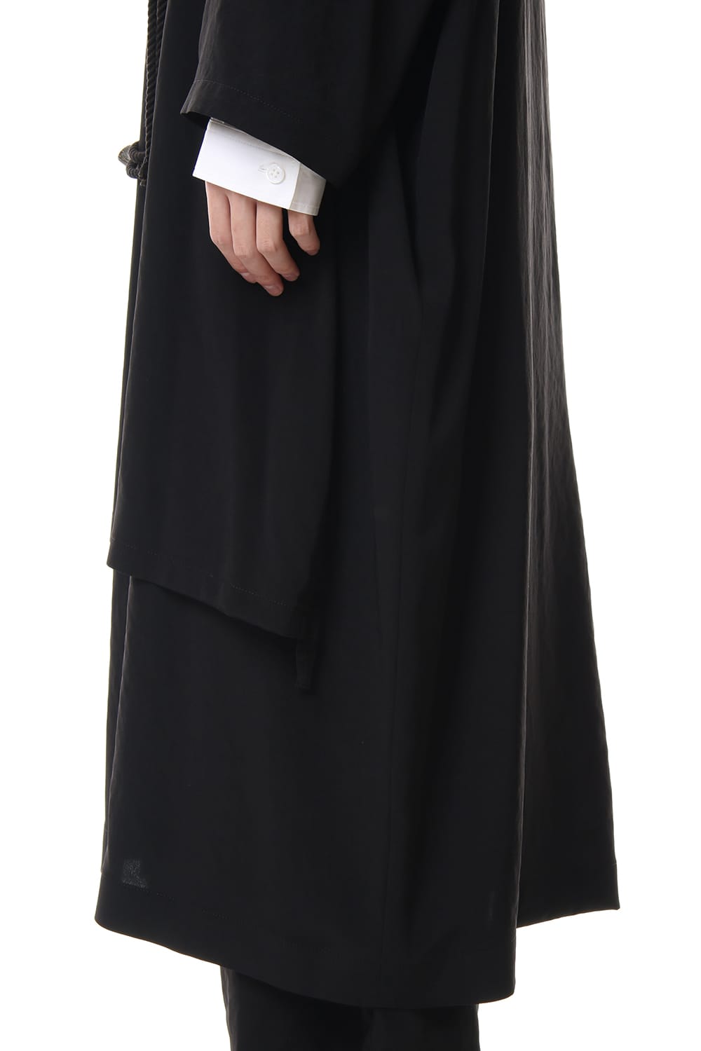 Dechine fabric Side gather Coat