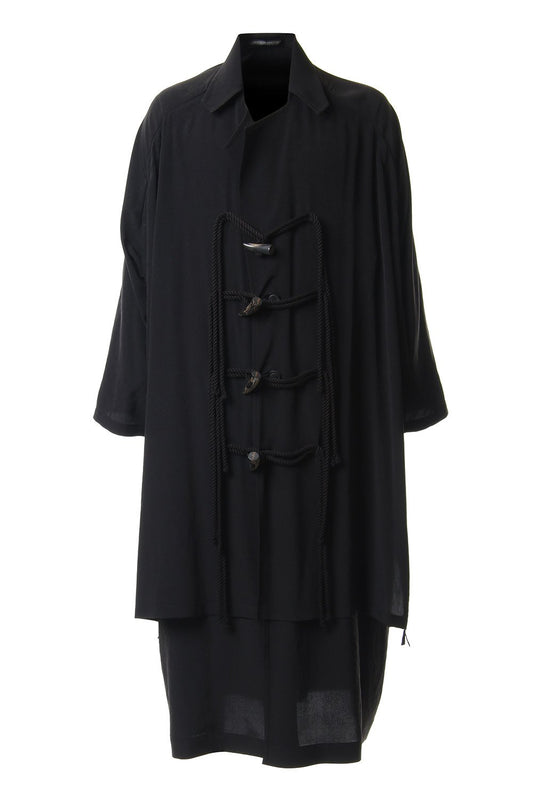 Dechine fabric Side gather Coat