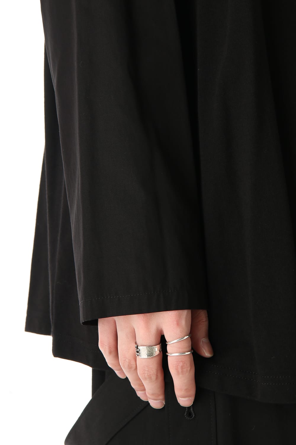 Flared Long sleeve T-shirt Black