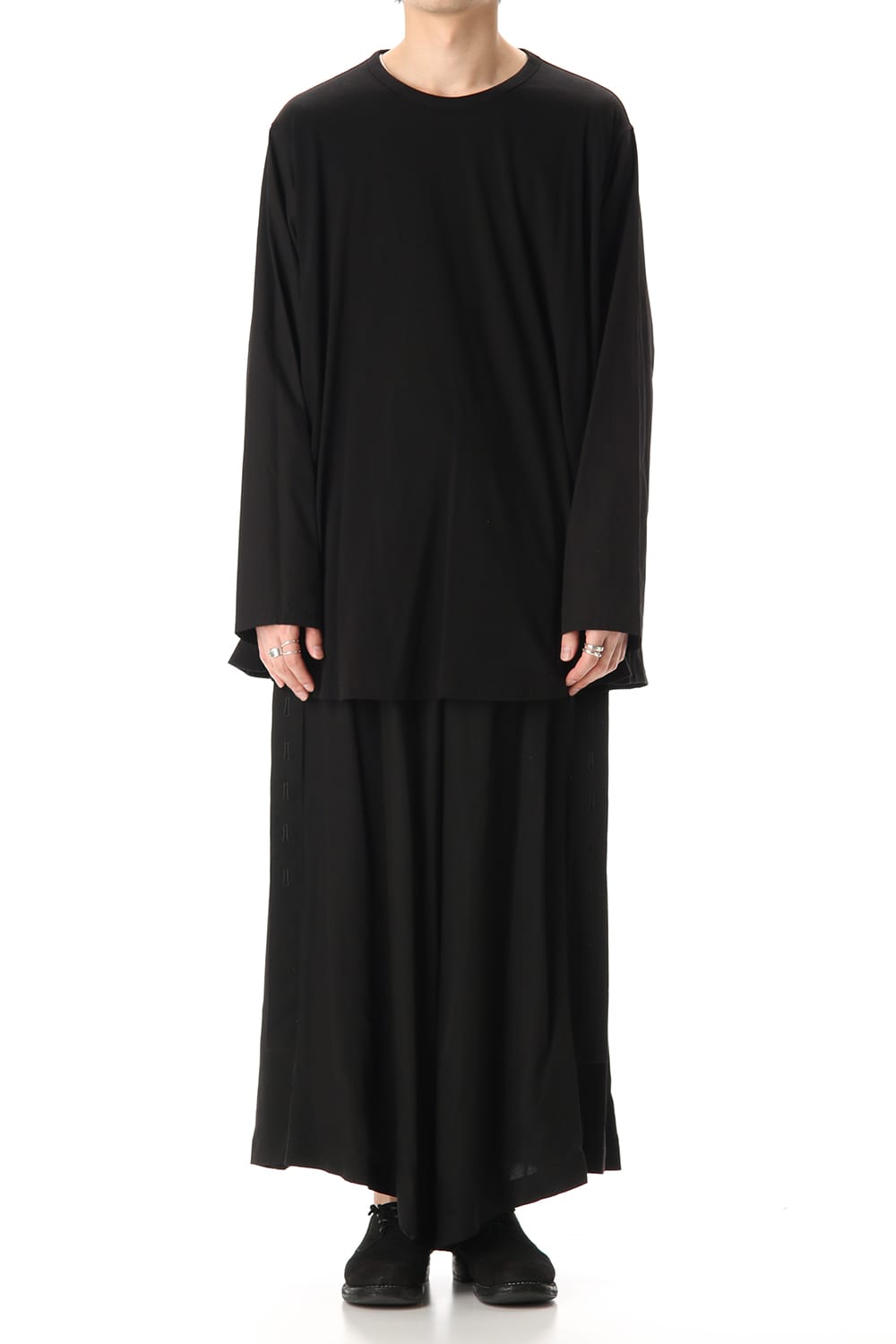 Flared Long sleeve T-shirt Black