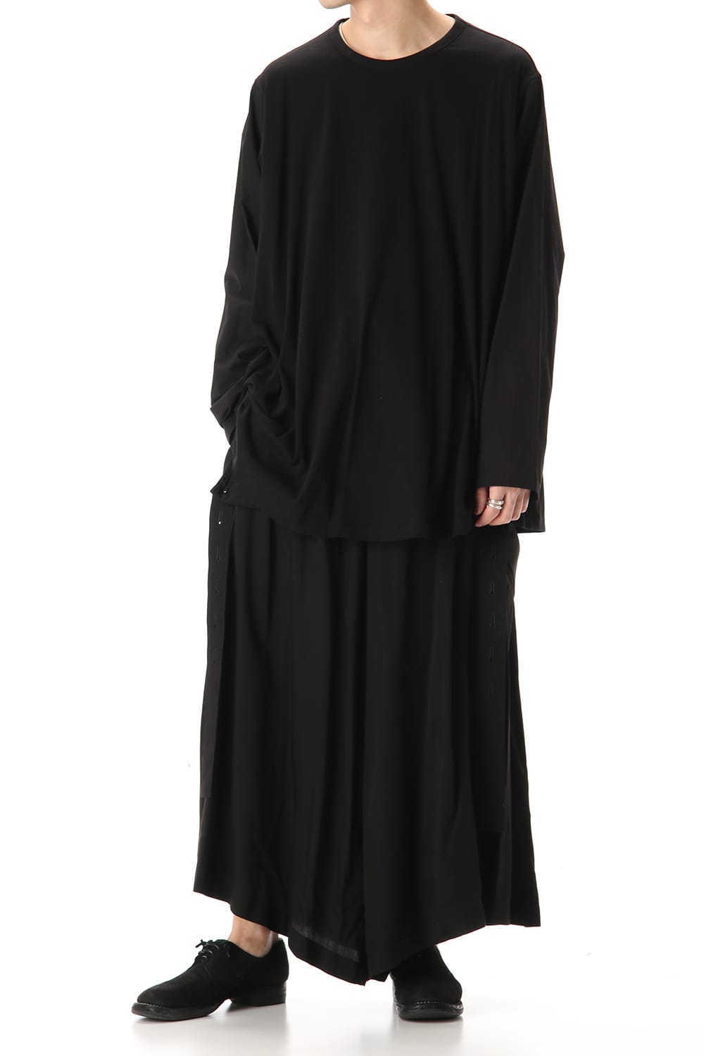 Flared Long sleeve T-shirt Black