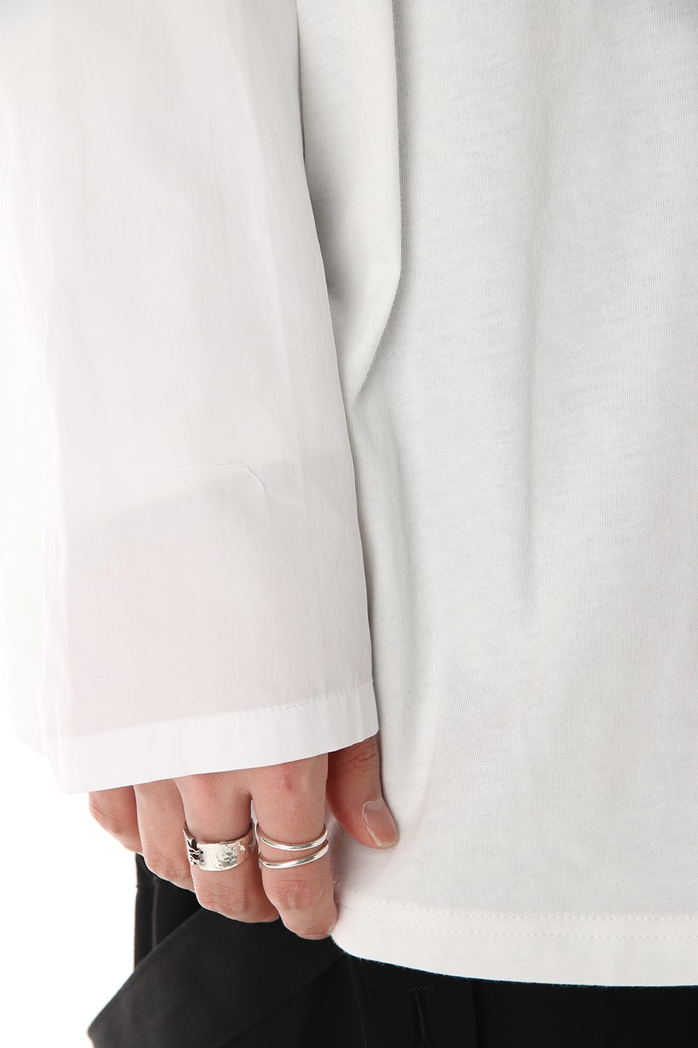 Flared Long sleeve T-shirt White