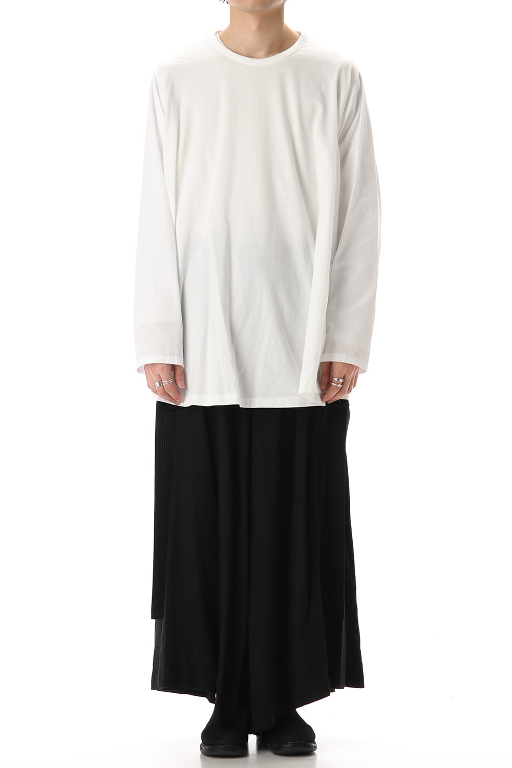 Flared Long sleeve T-shirt White