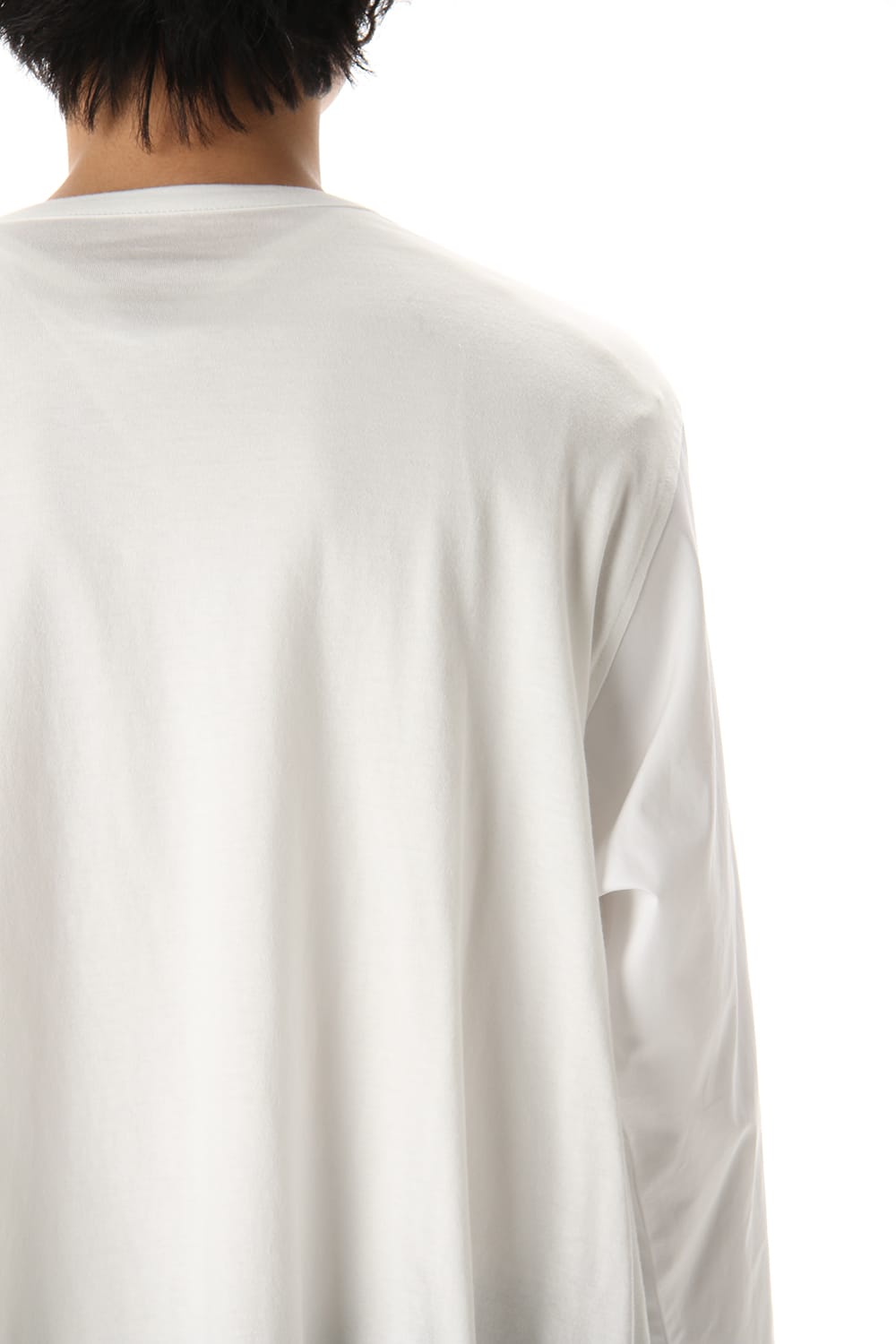 Flared Long sleeve T-shirt White
