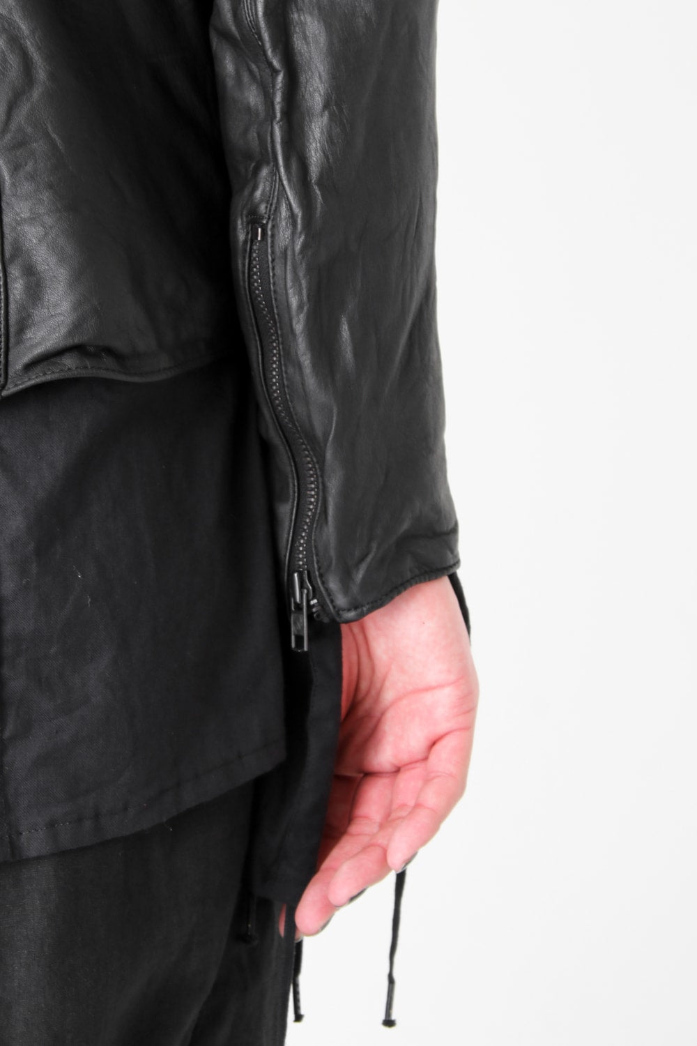 17SS LAYERED LEATHER JACKET