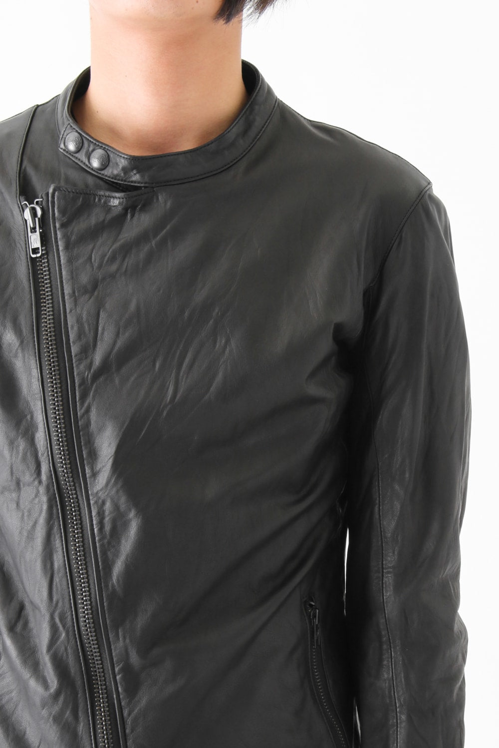 17SS LAYERED LEATHER JACKET