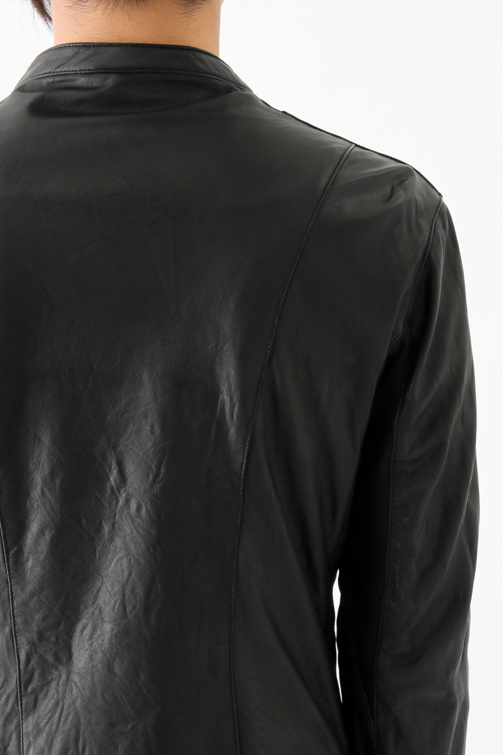 17SS LAYERED LEATHER JACKET