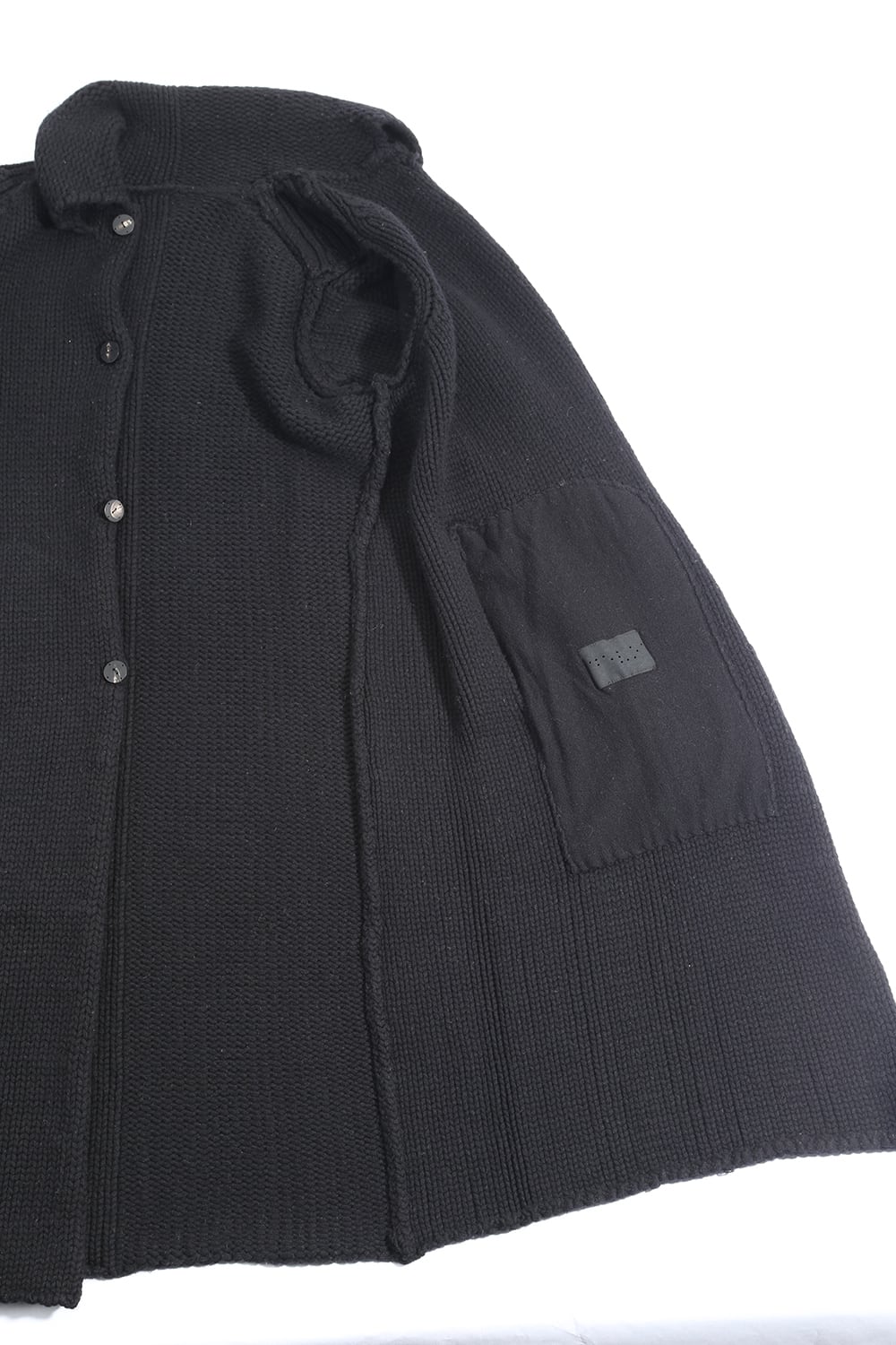 Knit coat wool / cashmere Black