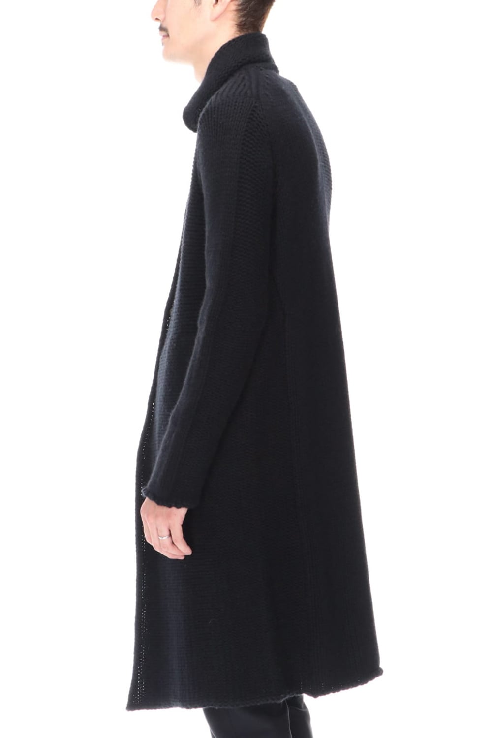Knit coat wool / cashmere Black