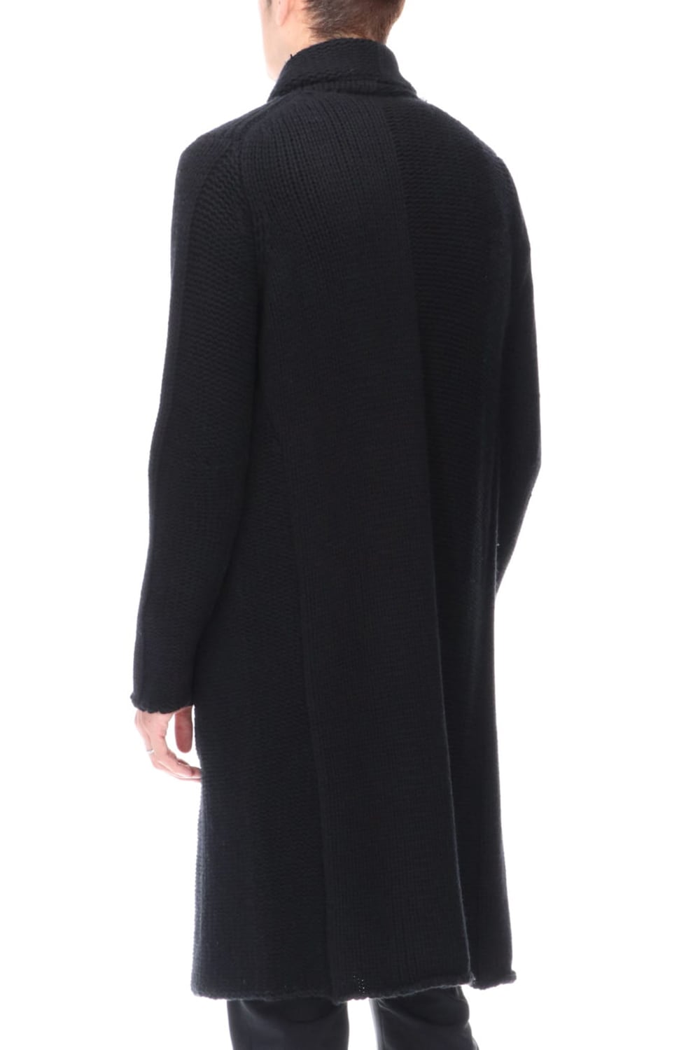 Knit coat wool / cashmere Black