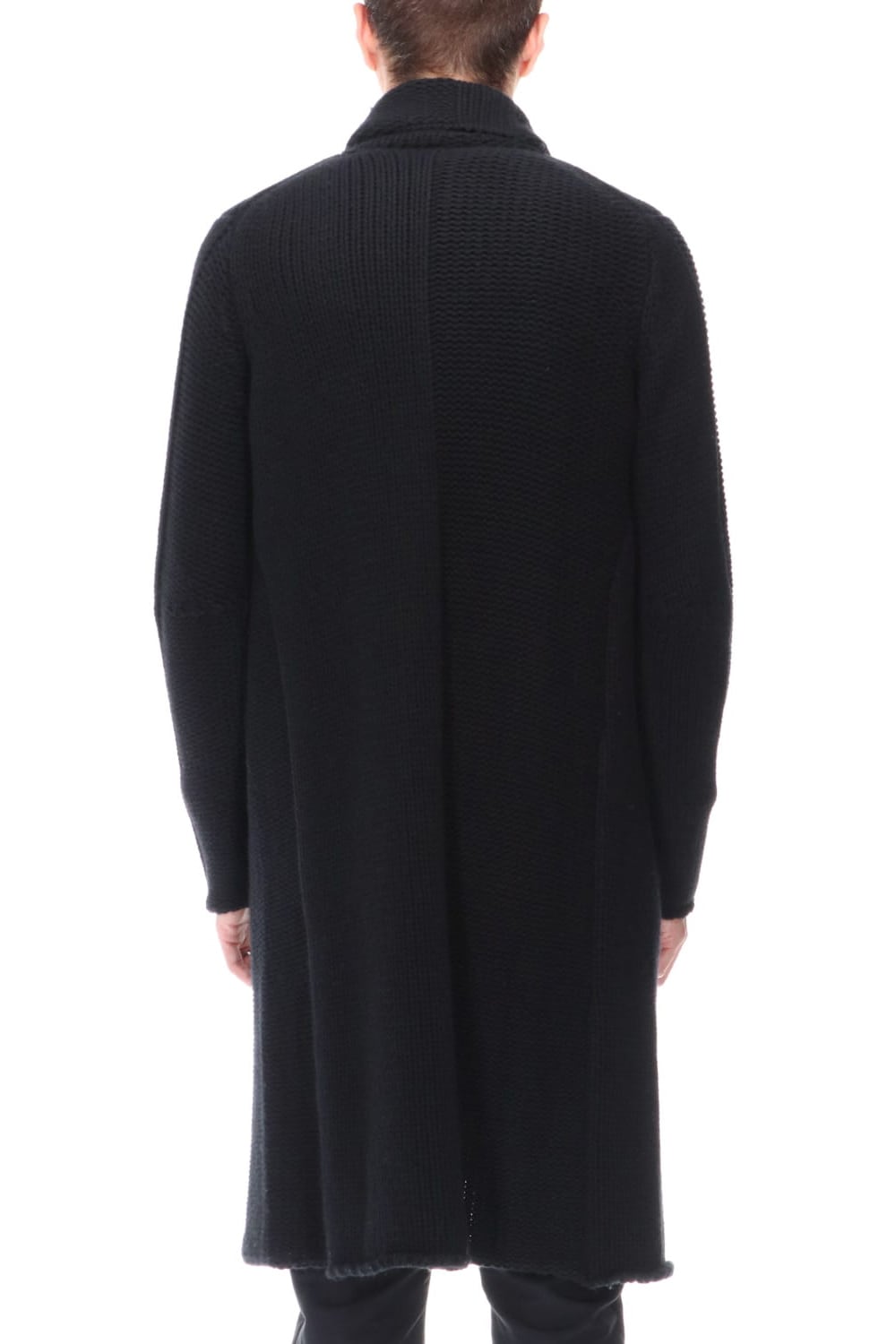 Knit coat wool / cashmere Black