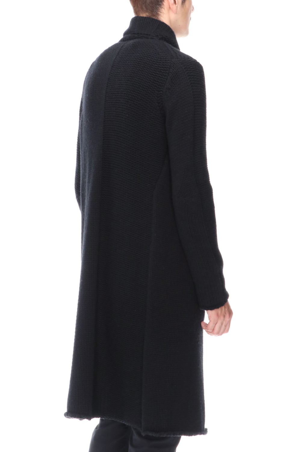 Knit coat wool / cashmere Black