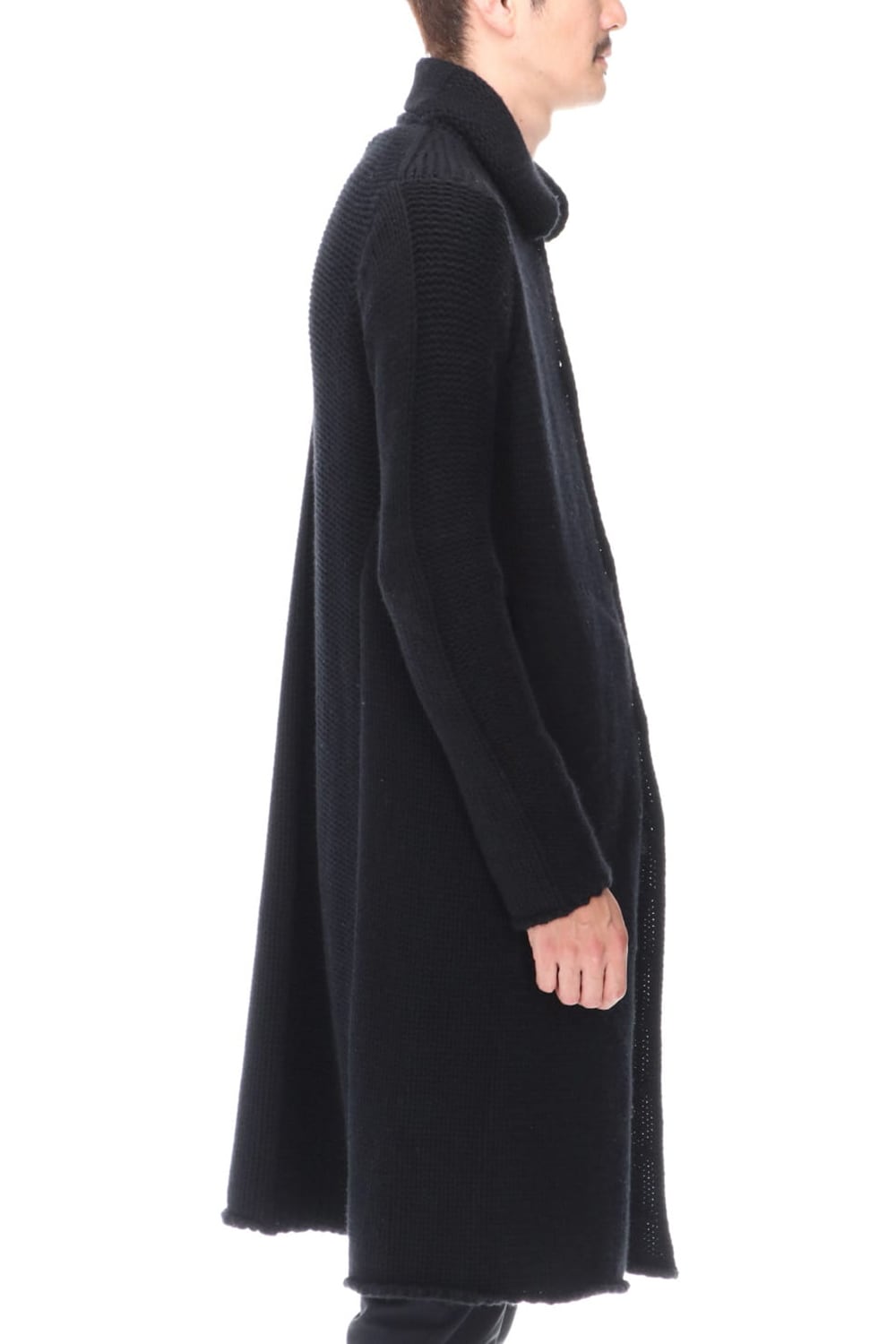 Knit coat wool / cashmere Black